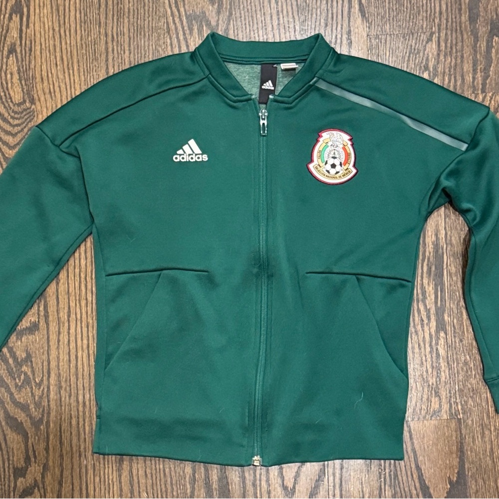 Adidas Youth Mexico Soccer Green Jacket